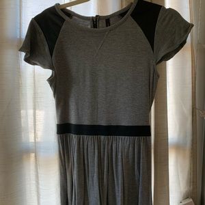 Grey elastic waist dress
